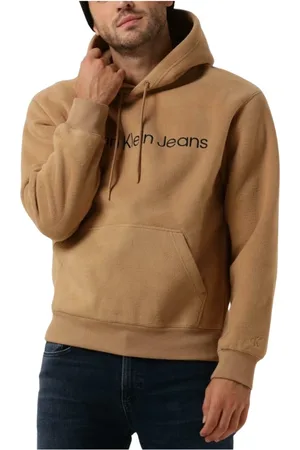 Calvin Klein Heren, Sweatshirts & Hoodies, Bruin, Maat: XS Katoen