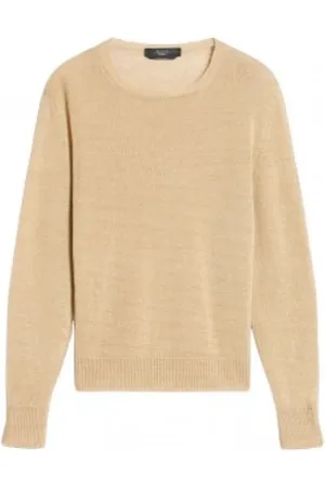 Max Mara Dames, Truien, Bruin, Maat: S Linnen