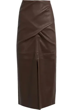 Brunello Cucinelli Dames, Rokken, Rood, Maat: S Leer