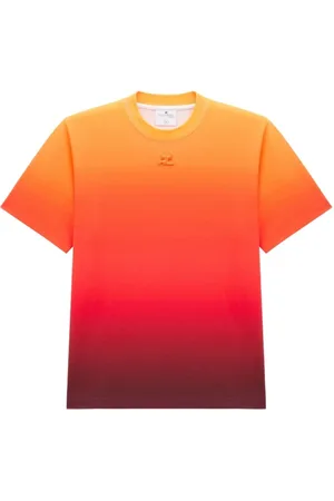 Courrèges Dames, Tops, Oranje, Maat: XS Katoen