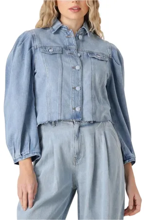 Ibana Dames, Jassen, Blauw, Maat: S Denim