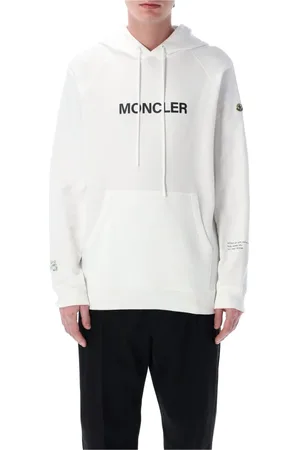 Moncler Heren, Sweatshirts & Hoodies, Wit, Maat: L Katoen