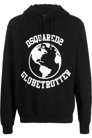 Dsquared2 Heren, Sweatshirts & Hoodies, Zwart, Maat: M Katoen