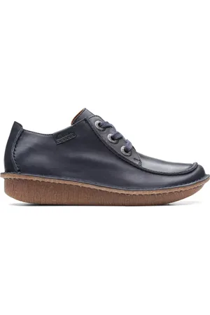 Clarks Dames, Schoenen, Blauw, Maat: 41 1/2 EU Leer