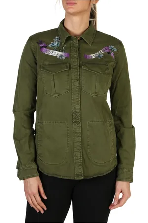 Guess Dames, Jassen, Groen, Maat: XS Katoen