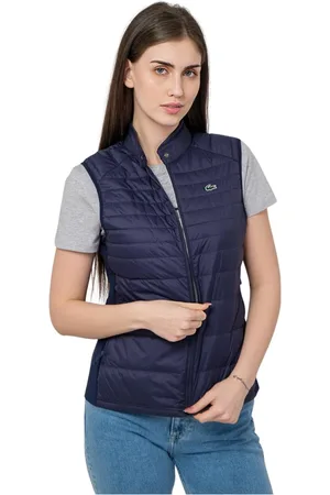 Lacoste Dames, Jassen, Blauw, Maat: XS Leer