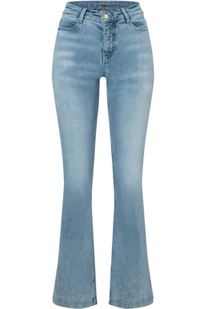 Mac Dames, Jeans, Blauw, Maat: 2XL L32 Katoen