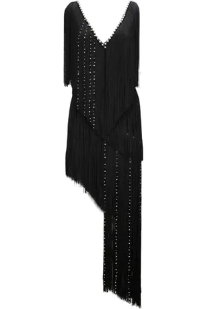 Elisabetta Franchi Dames, Jurken, Zwart, Maat: 2XS Leer
