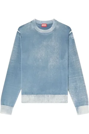 Diesel Heren, Sweatshirts & Hoodies, Blauw, Maat: M Katoen