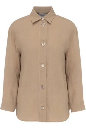 Max Mara Dames, Blouses & Shirts, Bruin, Maat: S Katoen