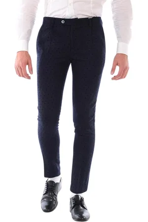 D.A. Daniele Alessandrini Heren, Broeken, Blauw, Maat: XL Wol