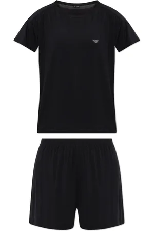 Emporio Armani Dames, Nachtkleding & Lounge, Zwart, Maat: L Viscose