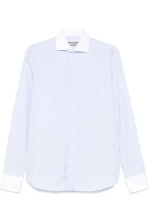 CANALI Heren, Overhemden, Blauw, Maat: M Katoen