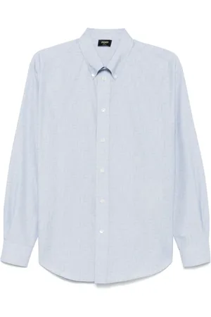 Fendi Heren, Overhemden, Blauw, Maat: 2XL Katoen