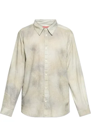 Diesel Heren, Overhemden, , Maat: 3XL Katoen