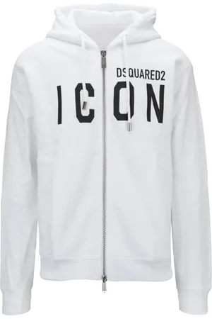 Dsquared2 Heren, Sweatshirts & Hoodies, Wit, Maat: L Katoen
