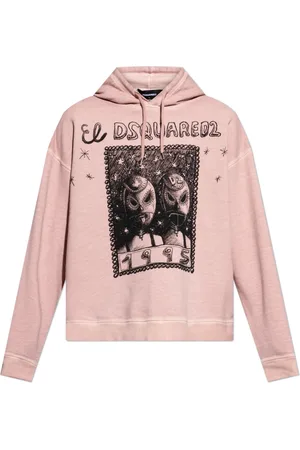 Dsquared2 Heren, Sweatshirts & Hoodies, Roze, Maat: S Katoen