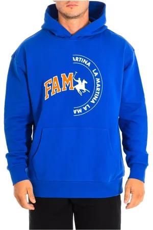 La Martina Heren, Sweatshirts & Hoodies, Blauw, Maat: M Katoen