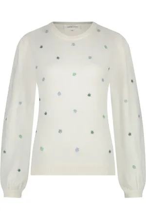 Fabienne Chapot Dames, Truien, Wit, Maat: S Viscose