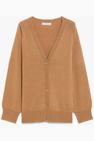 Max Mara Dames, Truien, Bruin, Maat: L Wol