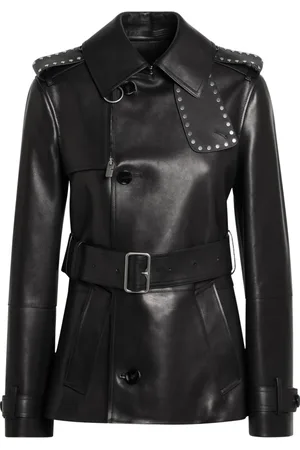 Burberry Dames, Jassen, Zwart, Maat: 2XS Leer