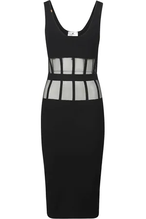 Elisabetta Franchi Dames, Jurken, Zwart, Maat: S Viscose