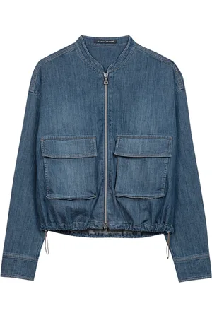 Luisa Cerano Dames, Jassen, Blauw, Maat: L Denim