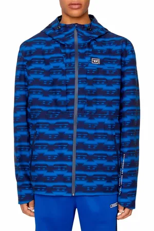 Diesel Heren, Jassen, Blauw, Maat: M Poliester
