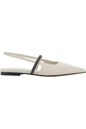 Brunello Cucinelli Dames, Schoenen, Wit, Maat: 36 EU Leer