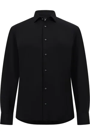 Boggi Milano Heren, Overhemden, Zwart, Maat: 2XL Piqué