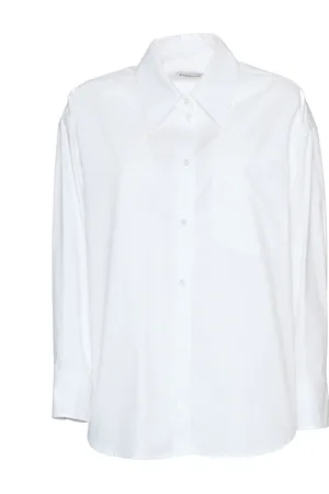 Dondup Dames, Blouses & Shirts, Wit, Maat: XS Katoen