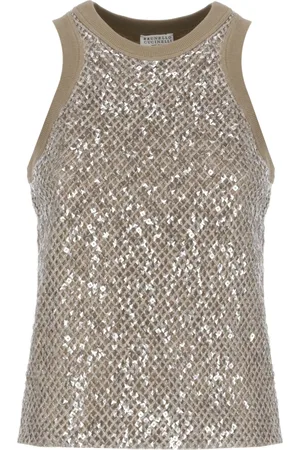 Brunello Cucinelli Dames, Tops, Bruin, Maat: M Katoen