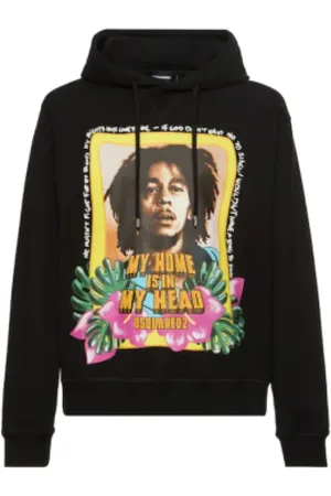 Dsquared2 Heren, Sweatshirts & Hoodies, Zwart, Maat: S Katoen