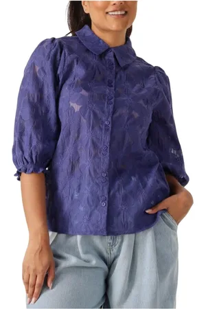 POM Amsterdam Dames, Blouses & Shirts, Blauw, Maat: S
