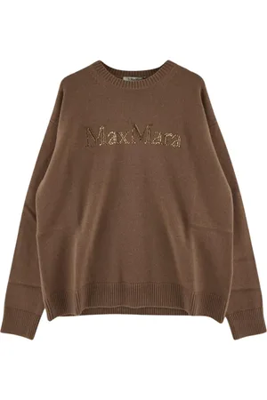 Max Mara Dames, Truien, Bruin, Maat: XS Wol
