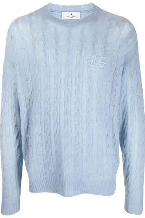 Etro Heren, Truien, Blauw, Maat: XL Kasjmier
