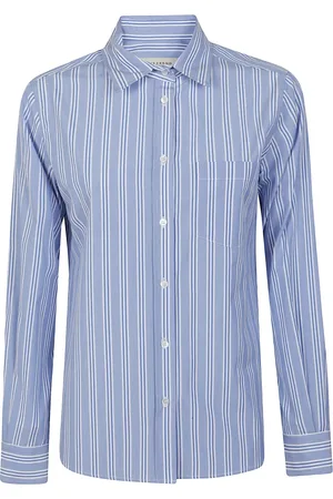 Max Mara Dames, Blouses & Shirts, Blauw, Maat: 2XS Katoen
