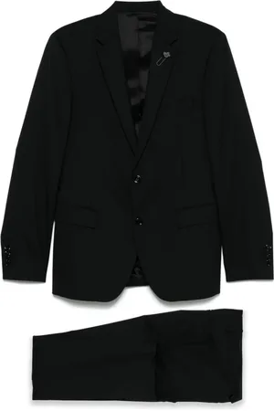 LARDINI Heren, Pakken, Zwart, Maat: 2XL Poliester