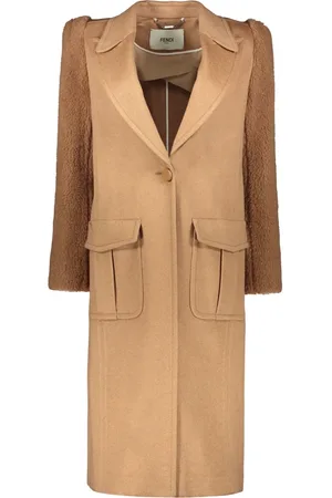 Fendi Dames, Mantels, Bruin, Maat: M Wol