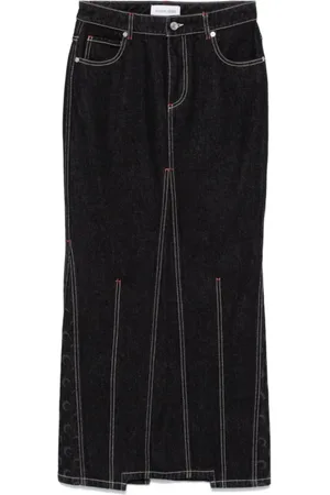 Marine Serre Dames, Rokken, Zwart, Maat: S Denim