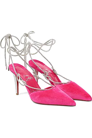 Christian Louboutin Dames, Schoenen, Paars, Maat: 38 1/2 EU Leer