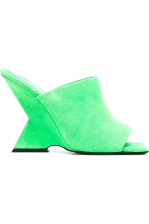 The Attico Dames, Schoenen, Groen, Maat: 38 EU Leer