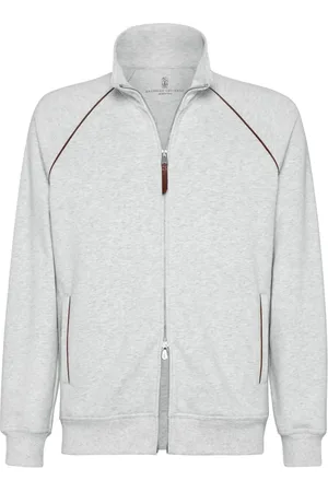 Brunello Cucinelli Heren, Sweatshirts & Hoodies, Grijs, Maat: M Katoen