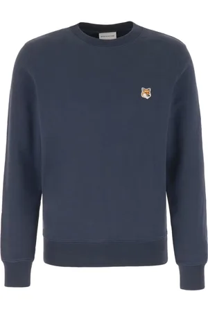 Maison Kitsuné Heren, Sweatshirts & Hoodies, Blauw, Maat: M Katoen