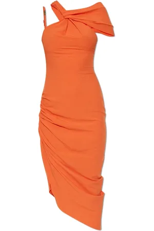 VERSACE Dames, Jurken, Oranje, Maat: XS Zijde