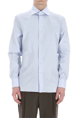 Ermenegildo Zegna Heren, Overhemden, Blauw, Maat: XL Katoen