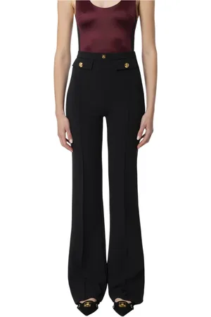 Elisabetta Franchi Dames, Broeken, Zwart, Maat: XL Poliester