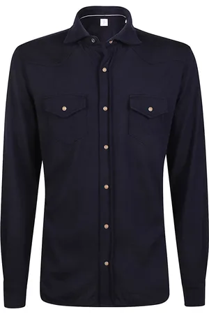 ELEVENTY Heren, Overhemden, Zwart, Maat: XL Wol