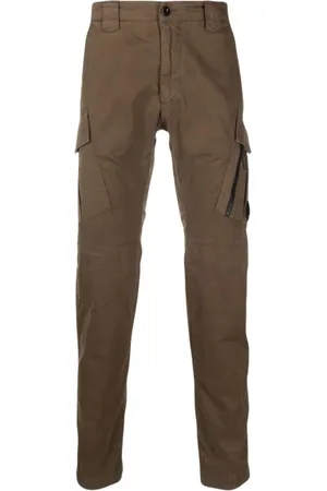 C.P. Company Heren, Broeken, Bruin, Maat: XS Katoen