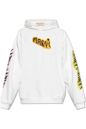 Marni Heren, Sweatshirts & Hoodies, Wit, Maat: S Katoen